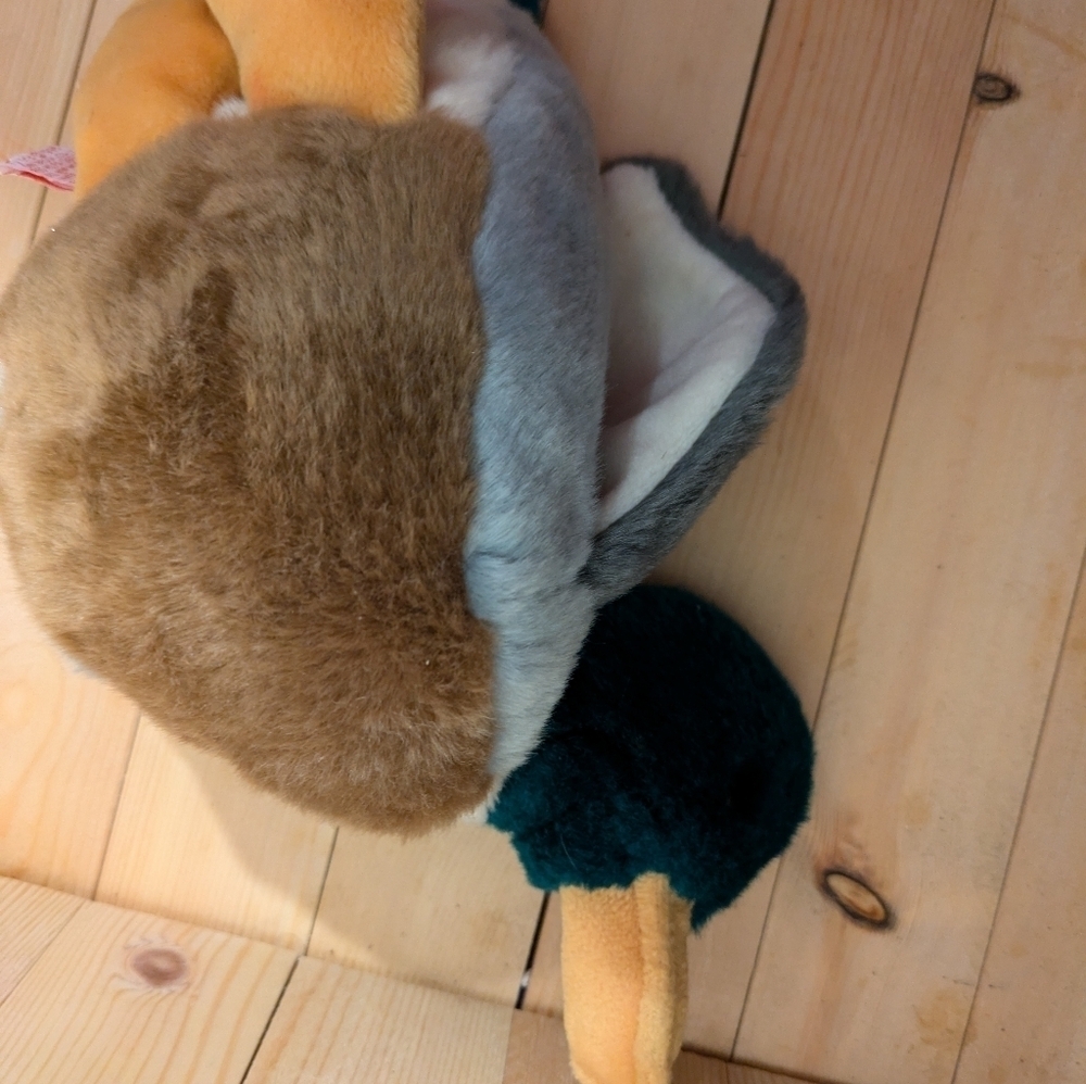 TY Plush Duck Stuffed Animal - Green and Brown - Picture 9 of 10